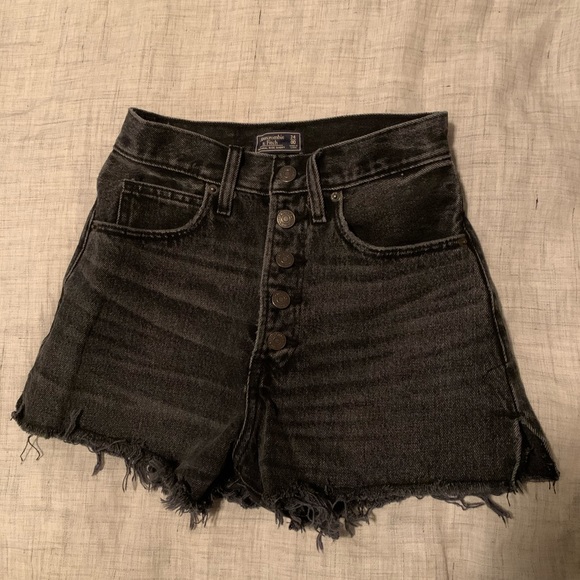 Abercrombie & Fitch Pants - Black Jean High Rise Short